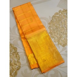 Pure Kanjivaram Silk Saree  - Yellow