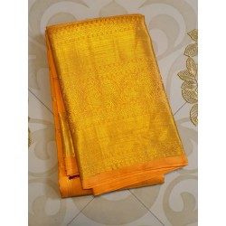 Pure Kanjivaram Silk Saree  - Yellow