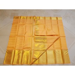 Pure Kanjivaram Silk Saree  - Yellow