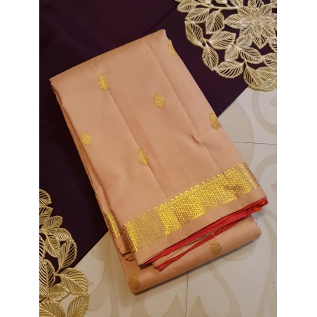 Pure Kanjivaram Silk Saree  - Sandal