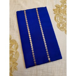 Pure Kanchi Soft Silk Sarees royal Blue with contrast red Blouse