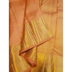 Pure Kanjivaram Silk Saree  -  Peach