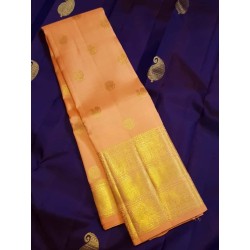 Pure Kanjivaram Silk Saree  -  Peach