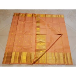 Pure Kanjivaram Silk Saree  -  Peach