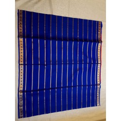 Pure Kanchi Soft Silk Sarees royal Blue with contrast red Blouse
