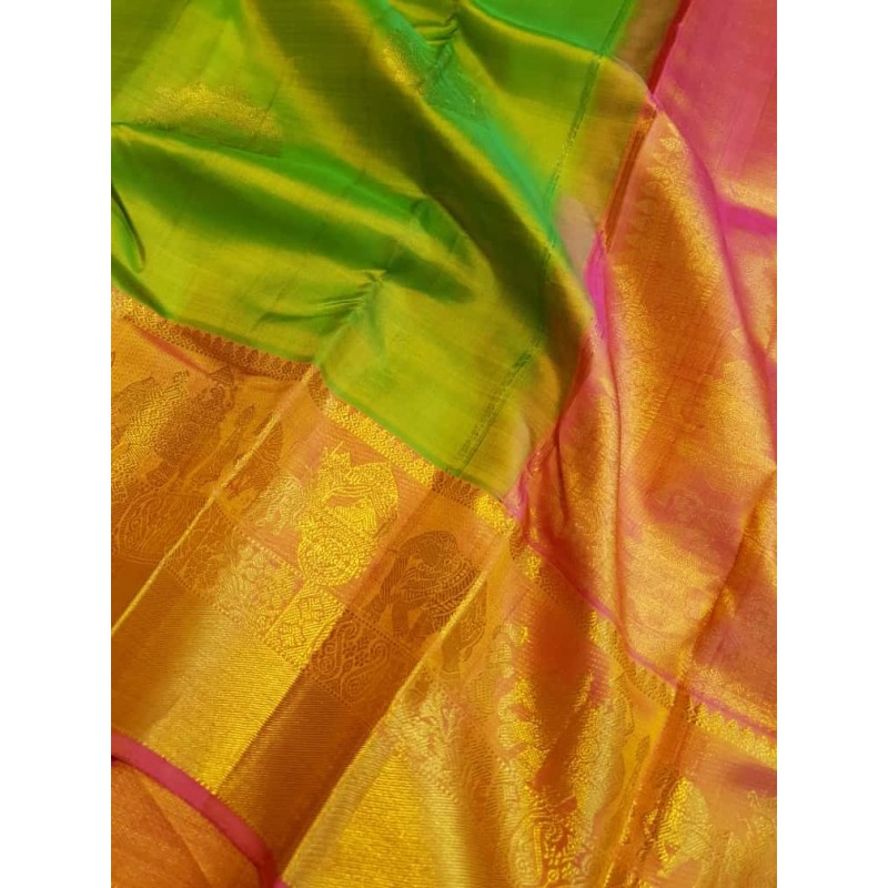 Pure Kanjivaram Silk Saree  - Green