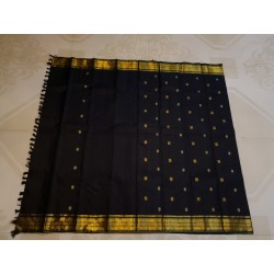 Pure Kanjivaram Silk Saree  - Black
