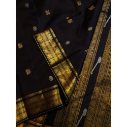 Pure Kanjivaram Silk Saree  - Black
