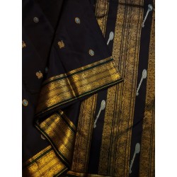 Pure Kanjivaram Silk Saree  - Black