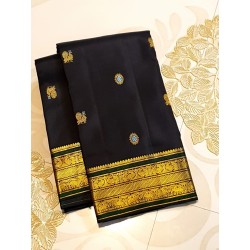 Pure Kanjivaram Silk Saree  - Black