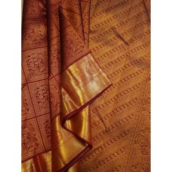 Pure Kanjivaram Silk Saree  - Maroon
