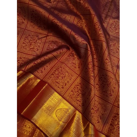Pure Kanjivaram Silk Saree  - Maroon