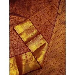 Pure Kanjivaram Silk Saree  - Maroon