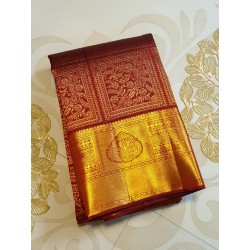 Pure Kanjivaram Silk Saree  - Maroon