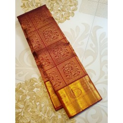 Pure Kanjivaram Silk Saree  - Maroon