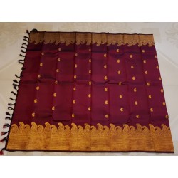 Pure Kanjivaram Silk Saree  - Maroon