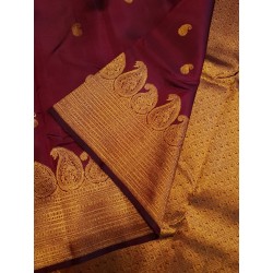 Pure Kanjivaram Silk Saree  - Maroon