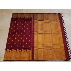 Pure Kanjivaram Silk Saree  - Maroon