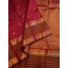 Pure Kanjivaram Silk Saree Maroon | Gold Zari Traditional Wedding Saree | Prahla Silks