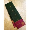 2G Pure Kanjivaram Silk Saree  - Dark Green