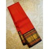 2G Korvai Pure Kanjivaram Silk Saree  - Red Navy Blue