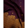 2G Pure Kanjivaram Silk Sareee - Elephant border - plum purple