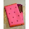 3Gram Pure Zari Kanjivaram Silk Saree Candy Pink - Maroon