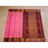 3Gram Pure Zari Kanjivaram Silk Saree Candy Pink - Maroon
