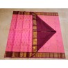 3Gram Pure Zari Kanjivaram Silk Saree Candy Pink - Maroon