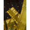 2Gram Knjivaram Pure Silk - Black Colour Gold Barder