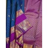 2Gram Kanjivaram Pure Silk - Blue Violet