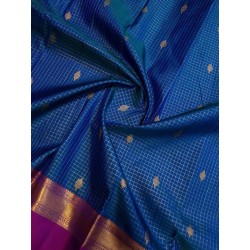 2Gram Kanjivaram Pure Silk - Blue Violet