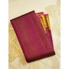 2G Pure Kanjivaram Silk Saree - Purple Maroon Gold Zari