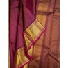 2G Pure Kanjivaram Silk Saree - Purple Maroon Gold Zari