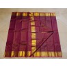 2G Pure Kanjivaram Silk Saree - Purple Maroon Gold Zari