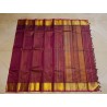2G Pure Kanjivaram Silk Saree - Purple Maroon Gold Zari