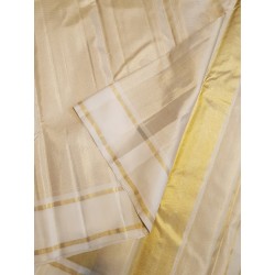 Off White Kanjivaram Silk Saree