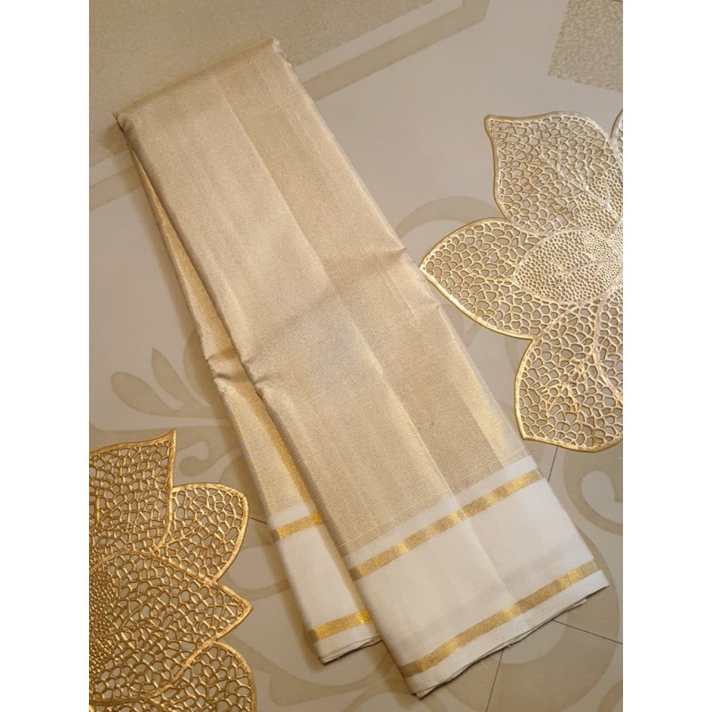 Off White Kanjivaram Silk Saree