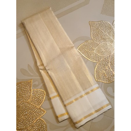 Off White Kanjivaram Silk Saree