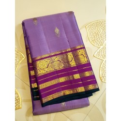 2G Pure Kanjivaram Silk Saree - Beautiful Lavender Dark Purple