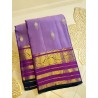 2G Pure Kanjivaram Silk Saree - Beautiful Lavender Dark Purple