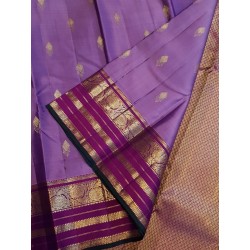 2G Pure Kanjivaram Silk Saree - Beautiful Lavender Dark Purple