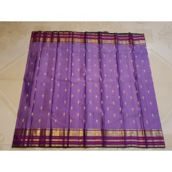 2G Pure Kanjivaram Silk Saree - Beautiful Lavender Dark Purple