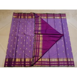 2G Pure Kanjivaram Silk Saree - Beautiful Lavender Dark Purple