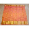 2G Pure Kanjivaram Silk Saree - Coral Orange - Peach