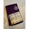 2G Kanjivaram Pure Silk - Dark Purple Silver Zari