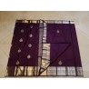 2G Kanjivaram Pure Silk - Dark Purple Silver Zari