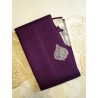 2G Kanjivaram Pure Silk - Dark Purple Silver Zari
