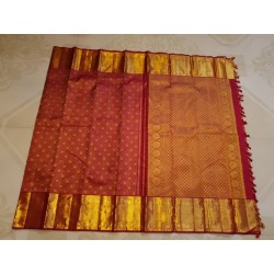 2G Pure Bridal Kanjivaram Silk Saree - Maroon