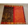 3G Korvai Pure Kanjivaram Silk Saree Brown Red Chilli Border | Bridal Wear